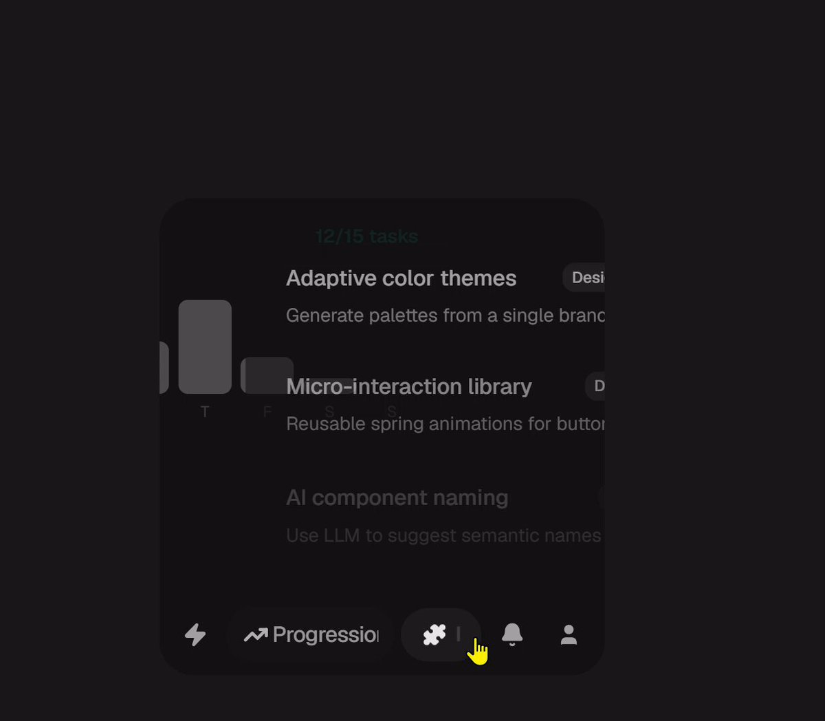 bottom tab bar with smooth animation by @leouiux