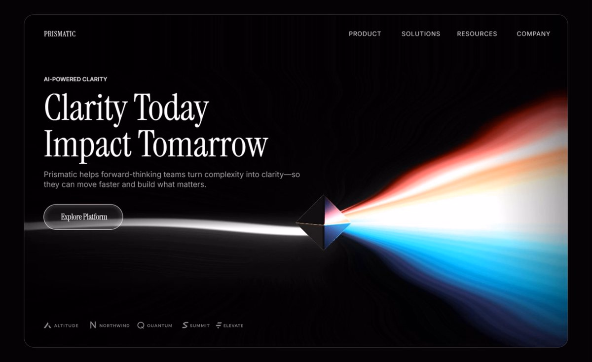 Built this in @hiunicornstudio light through a prism = complexity → clarity