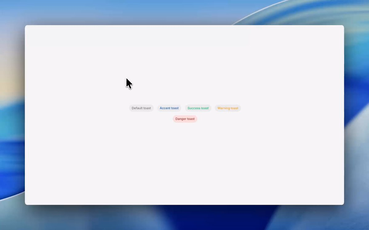 Toasts got a huge upgrade in this release 🔥 Powered by the native View Transiti…
