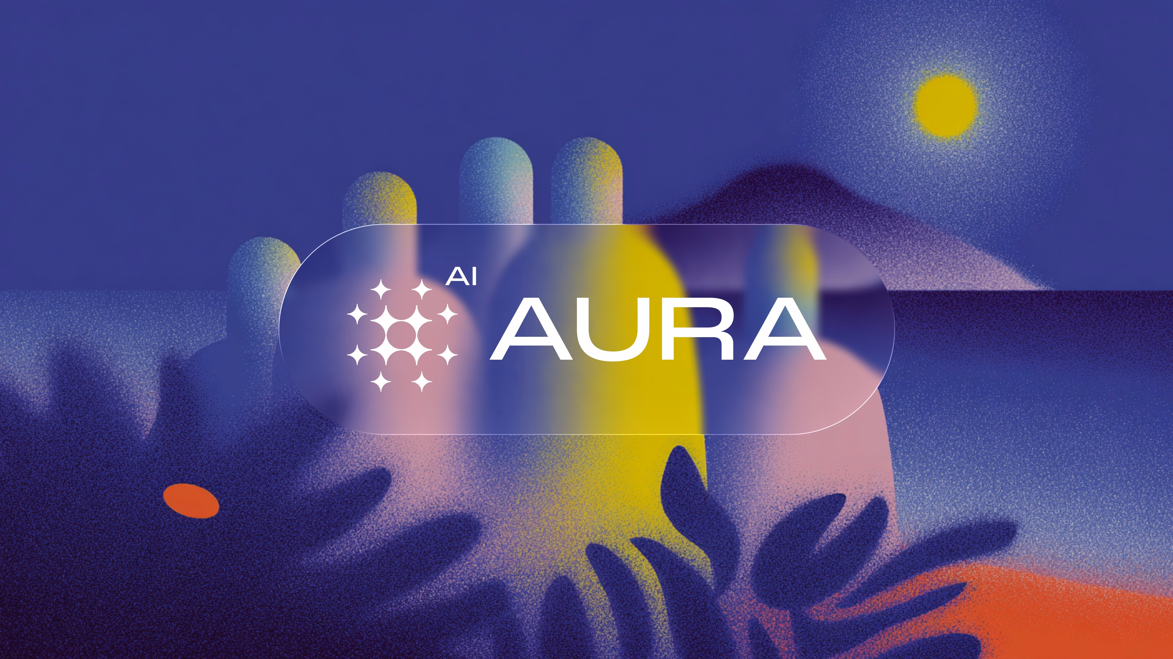 Another style exploration for the Aura AI brand identity. - Alex Socoloff
