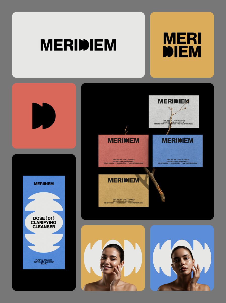 Visual Identity for Meridiem a premium skincare brand. - sunilkumar
