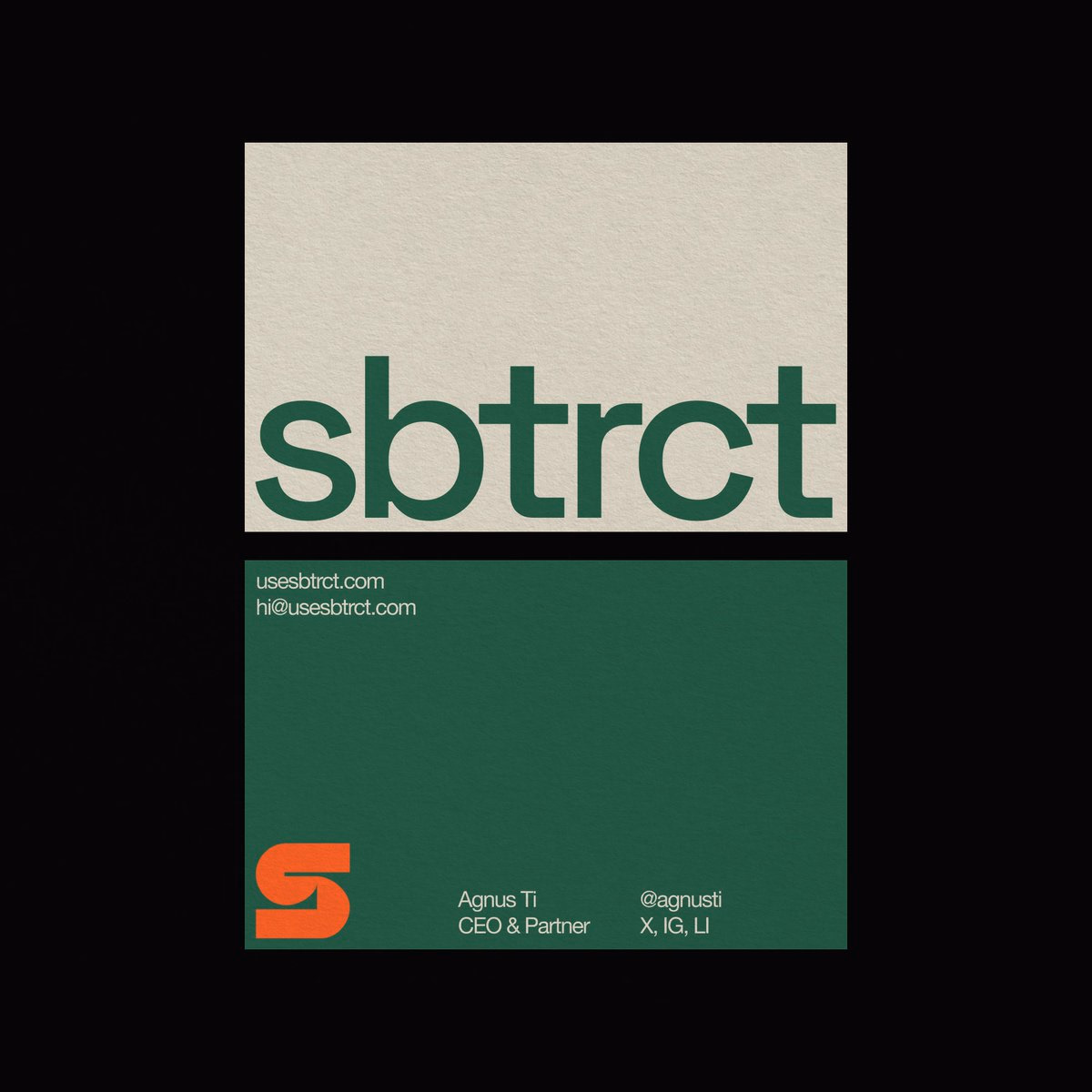 sbtrct // biz card exploration - blesson