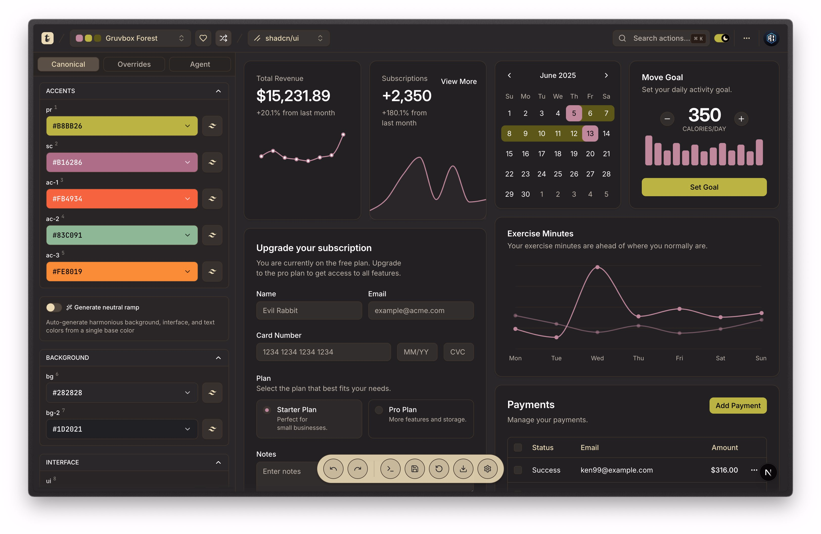 Nothing beats the good ol’ gruvbox, now in @shadcn /ui - Hunter 
