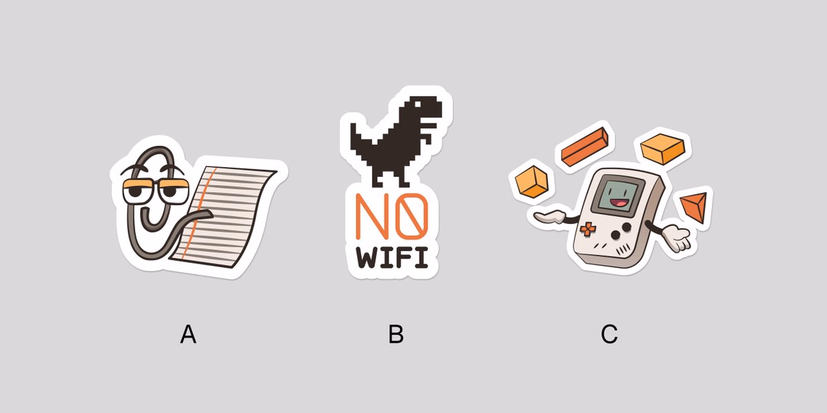 Which sticker's getting a spot on your laptop? - Streamline Icons