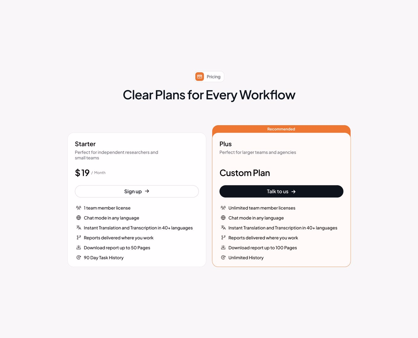 Clean, simple, and built to help users choose faster. - Elaya