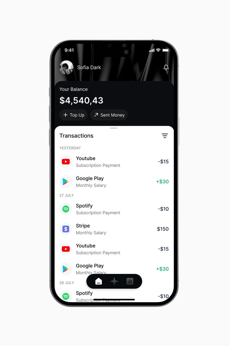 Fintech Mobile App UI Design - Kevserctk
