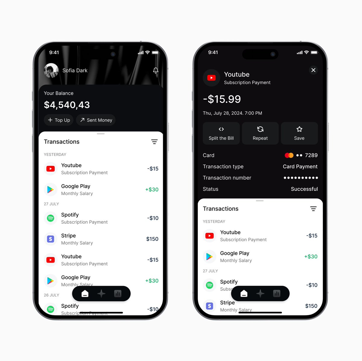 Fintech Mobile App UI Design - Kevserctk