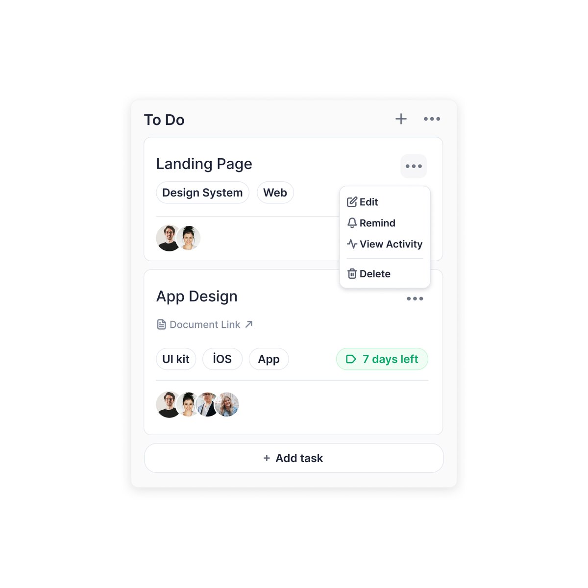 To Do UI Design - Kevserctk