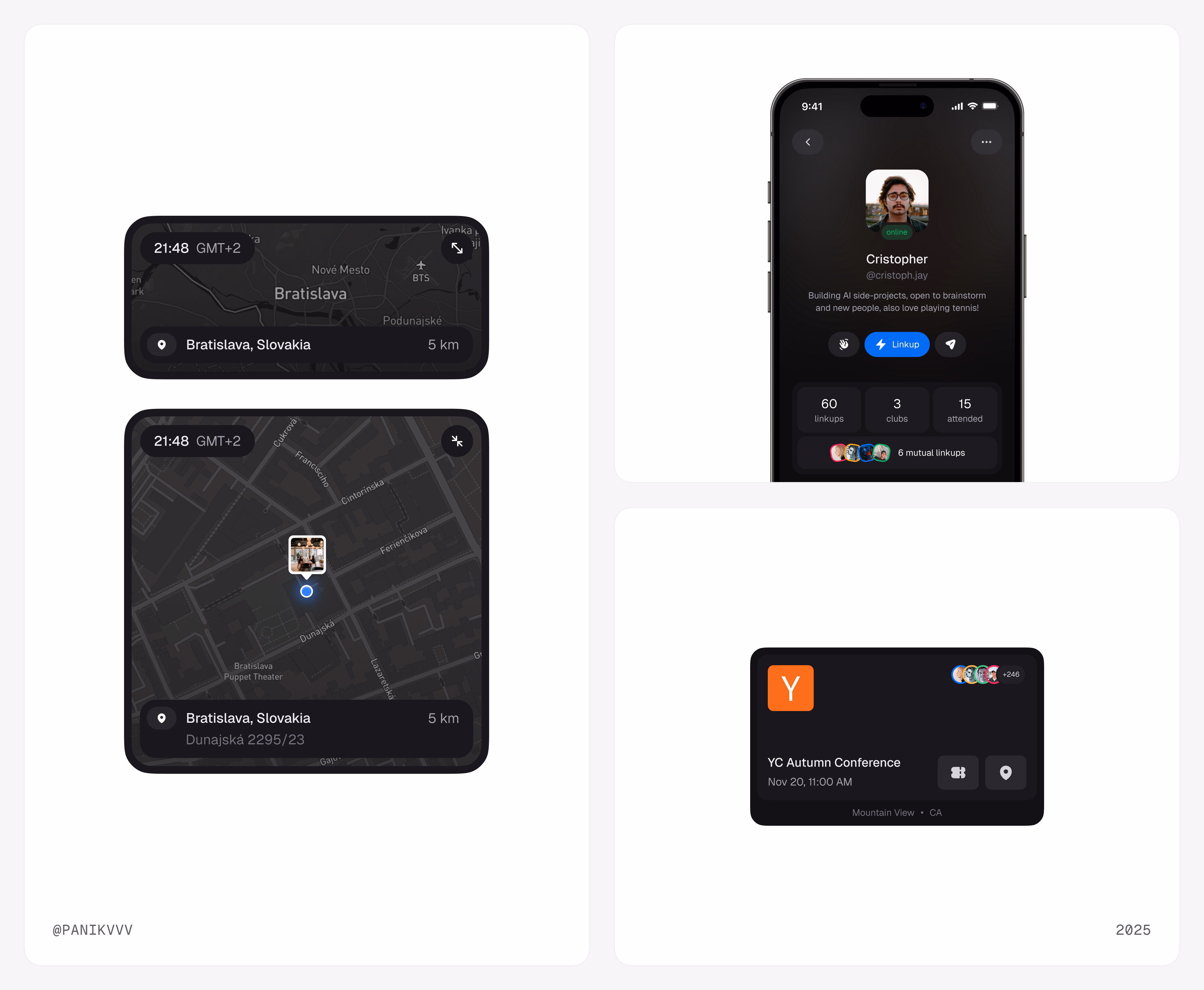Events app in few shots - Vladys P.