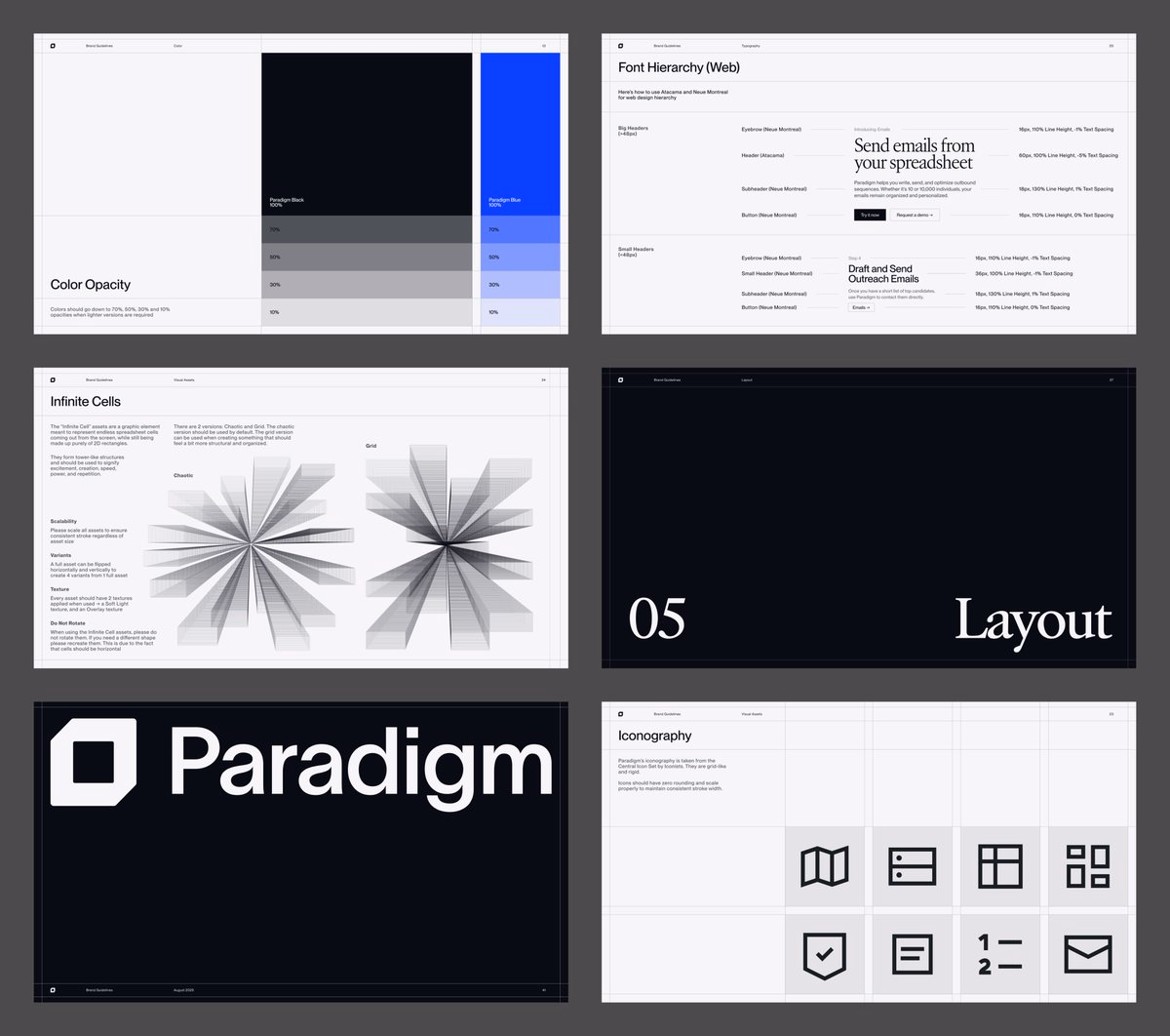 brand guidelines for Paradigm - sasha birukoff