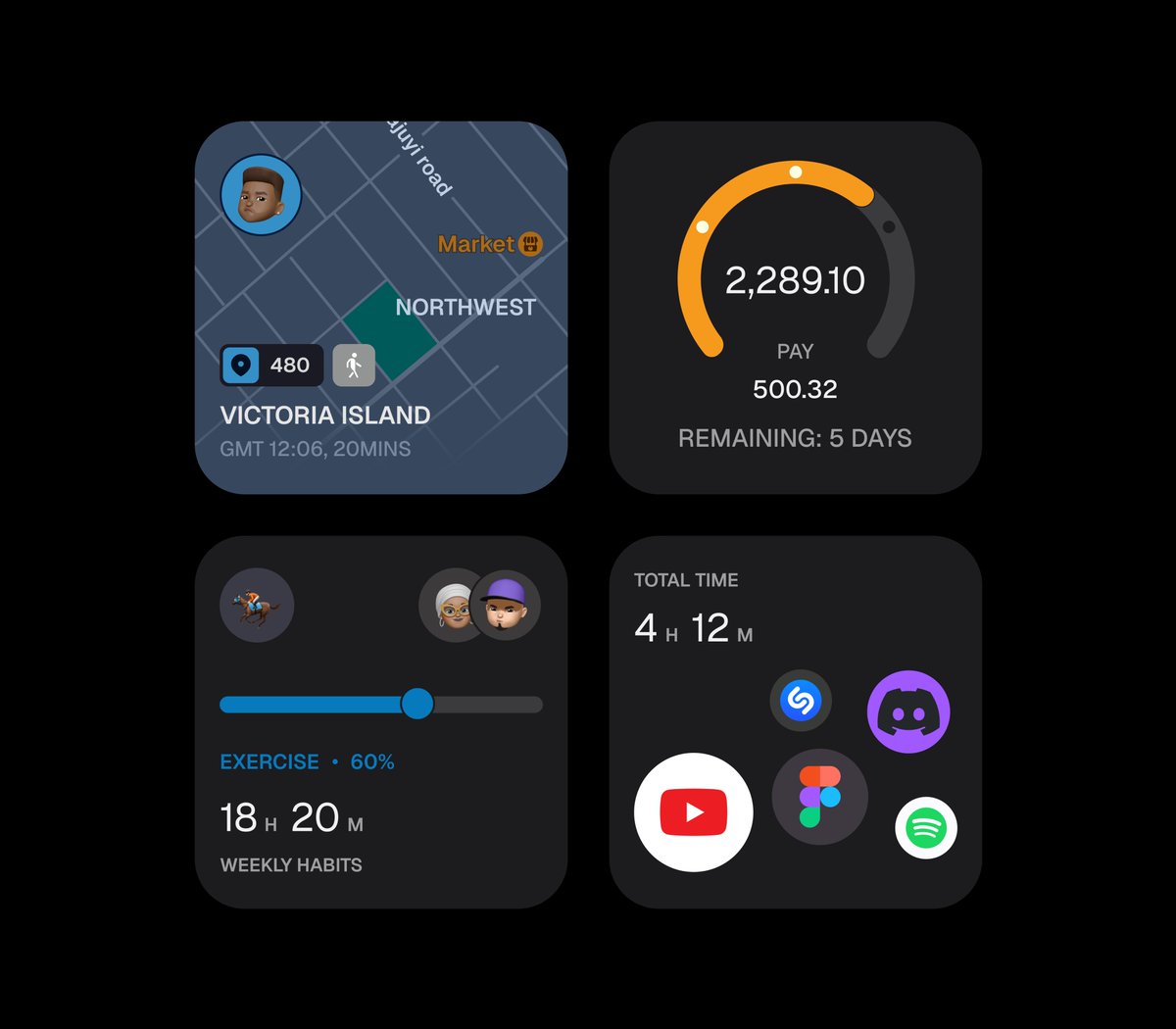 Smartwatch UI Design - Israel UI/UX Designer 