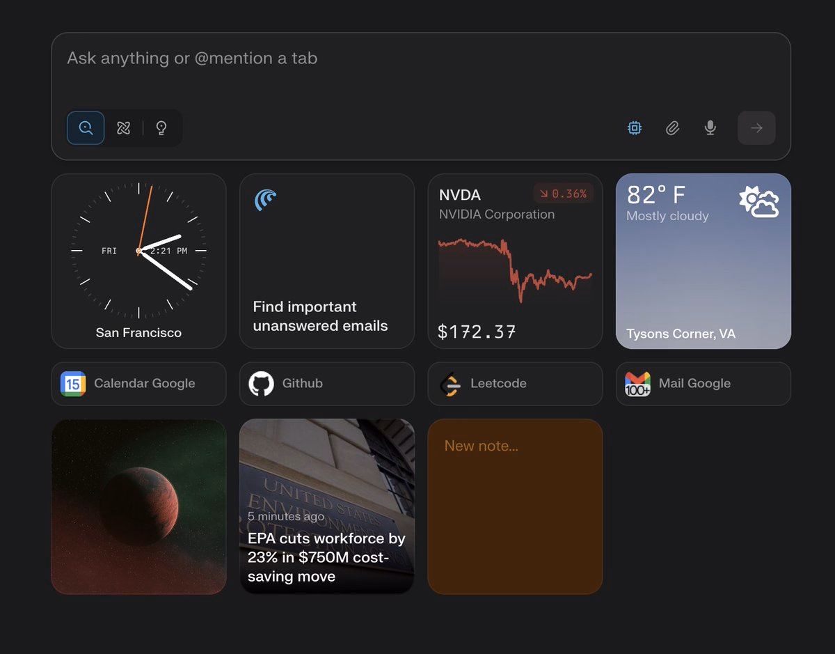 MORE WIDGETS PLS @perplexity_ai - Nihal Shah