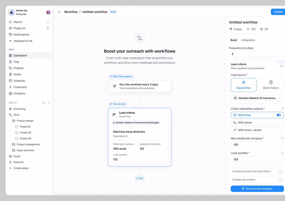 Workflow design for clients And slightly tweak the style - rico