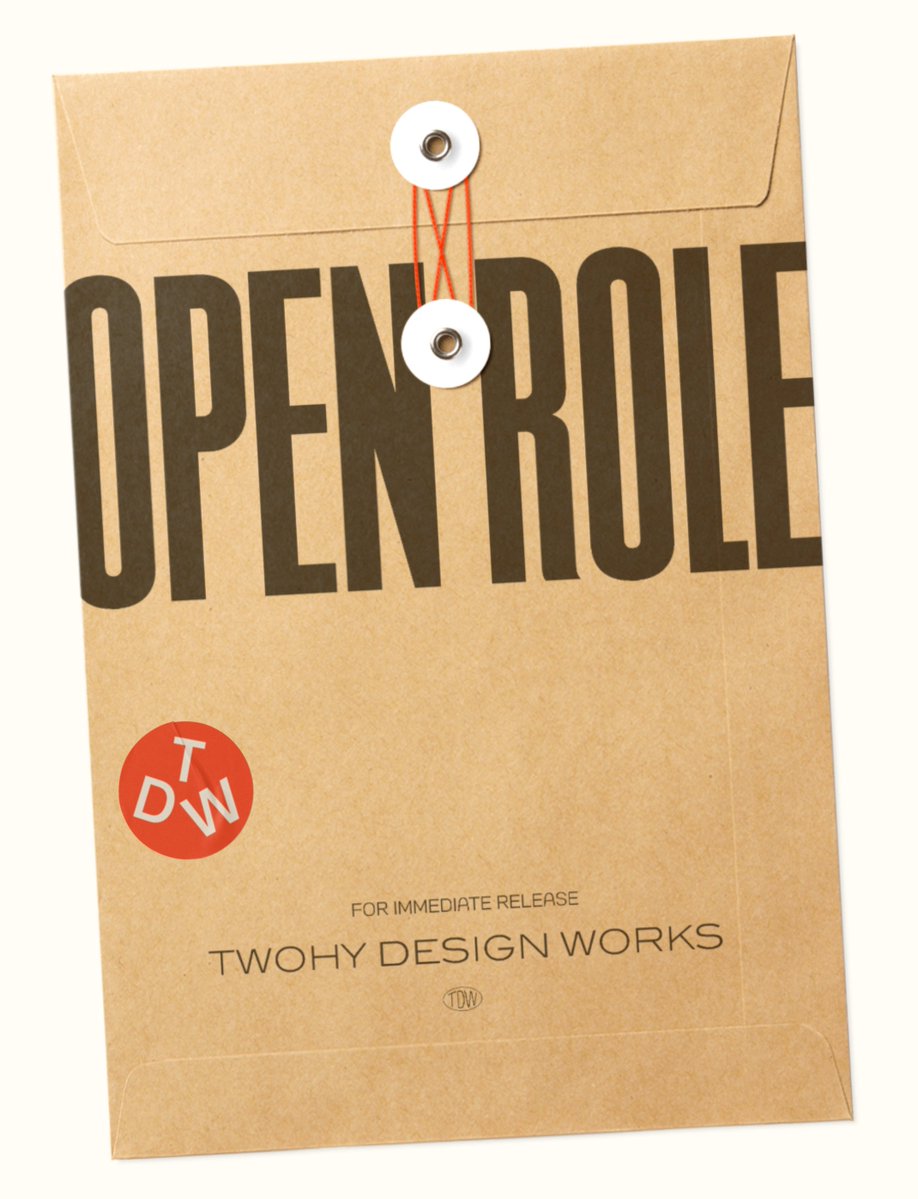 FOR IMMEDIATE RELEASE I'm hiring a Brand Designer to work with me.... - Kevin Twohy