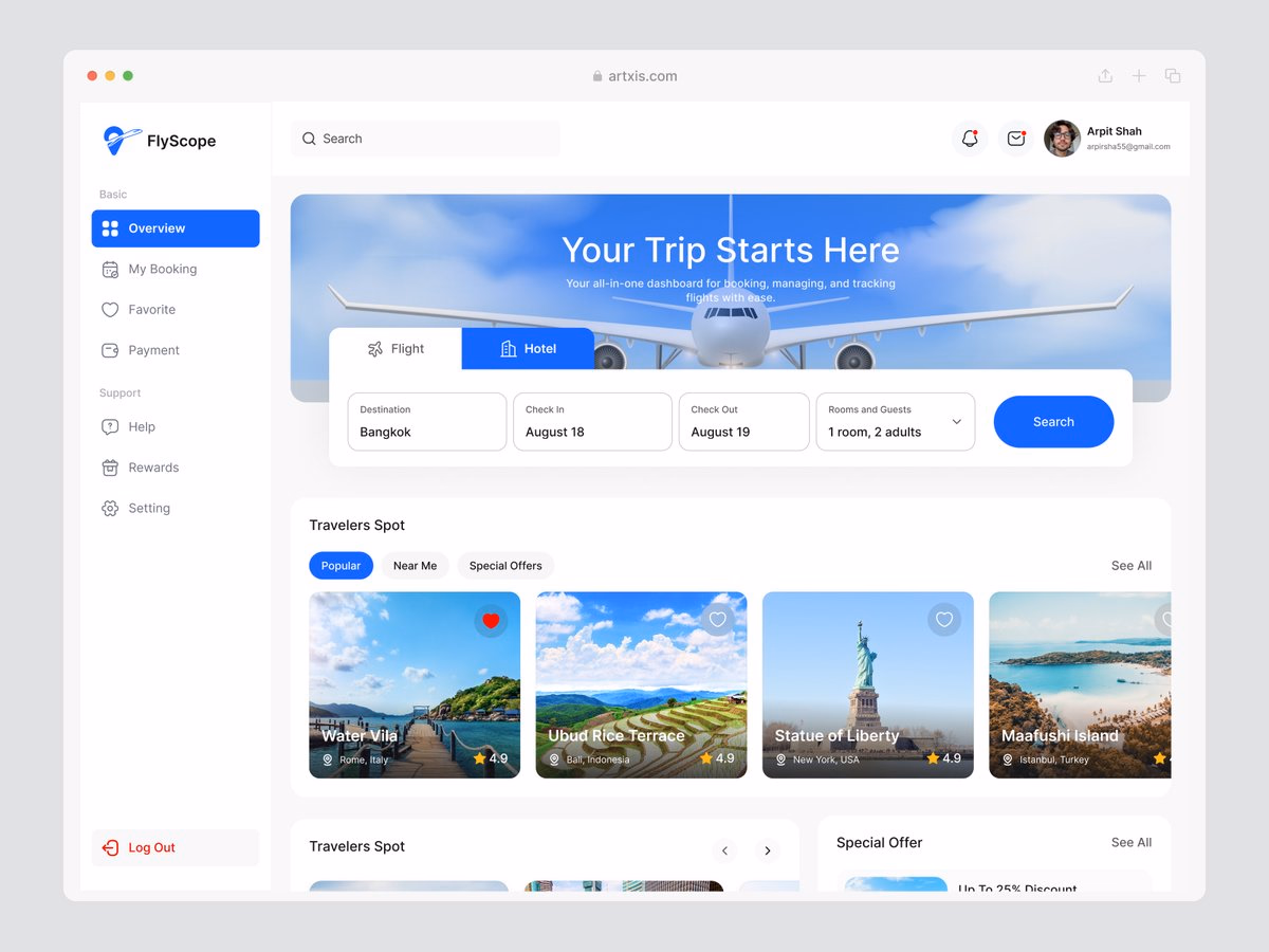 Flight Booking Website - Sujon Hossain