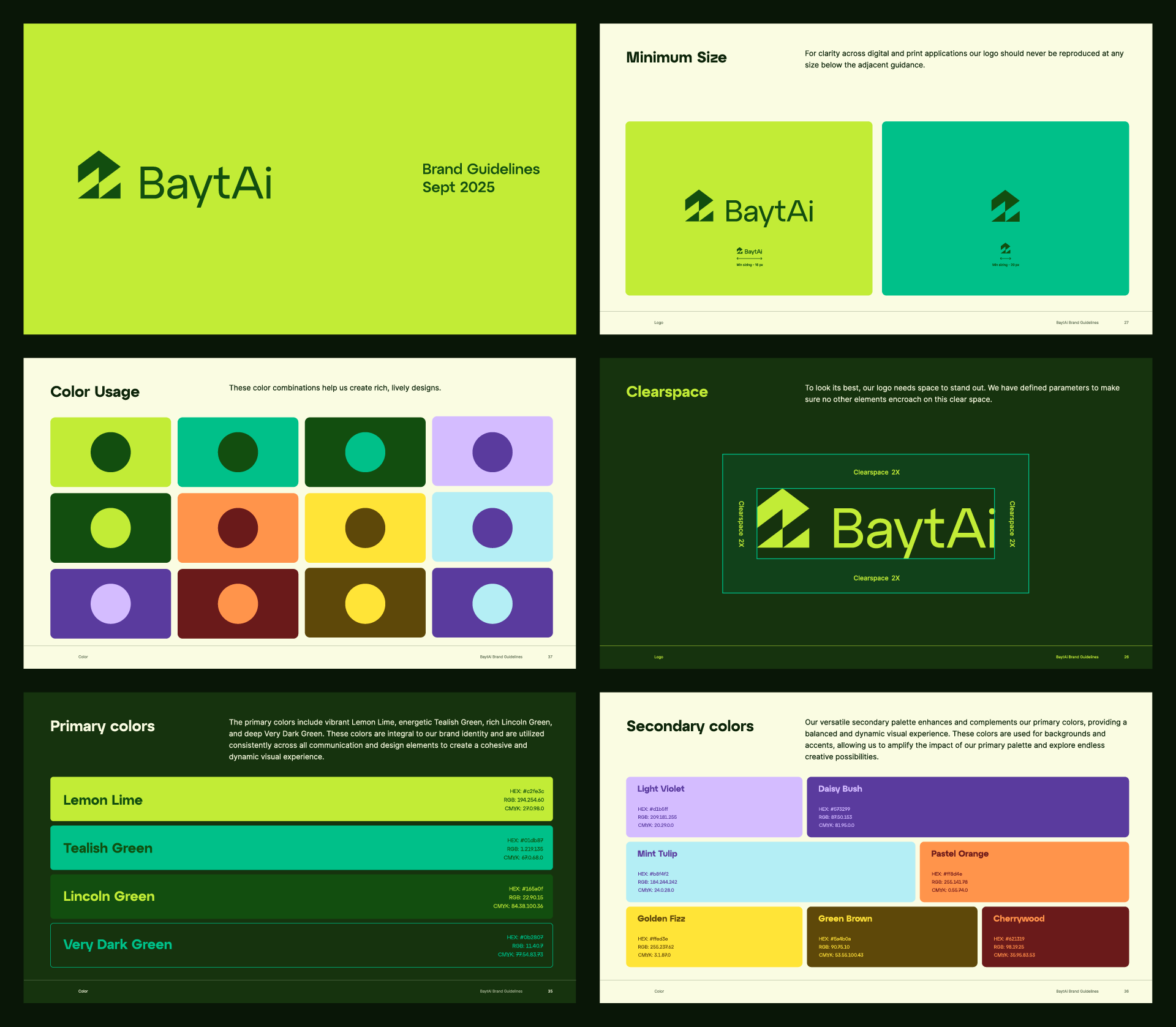 Brand guide design for BaytAi - Ahmed