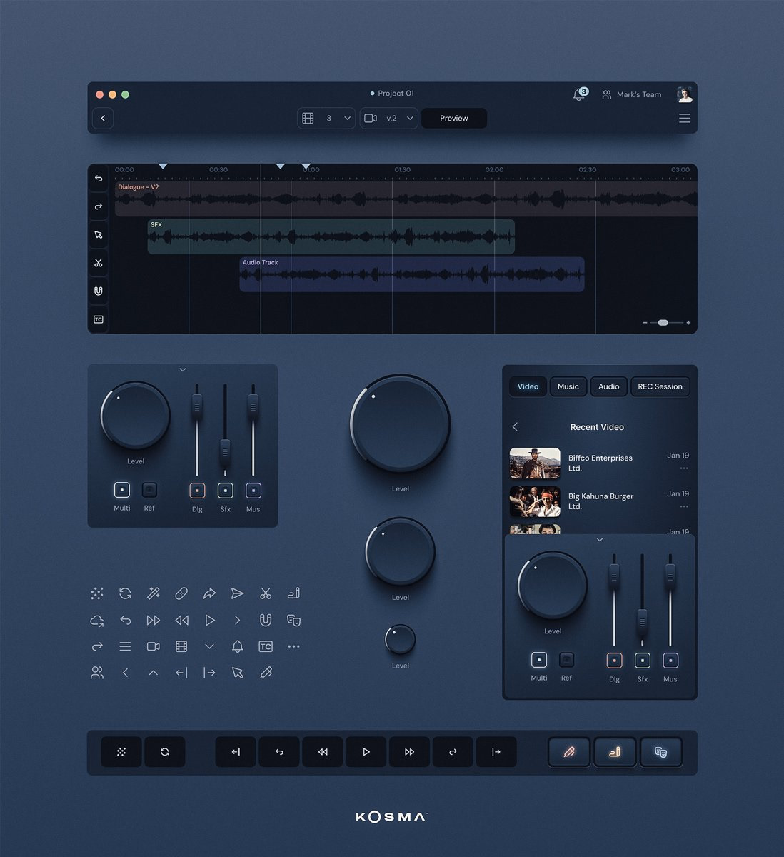 Components set (recent client's project). - Mik Skuza