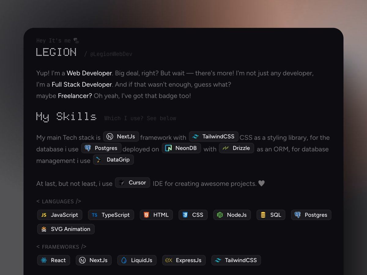 You can check all crafts i created till now on my portfolio page. :... - Legion Dev