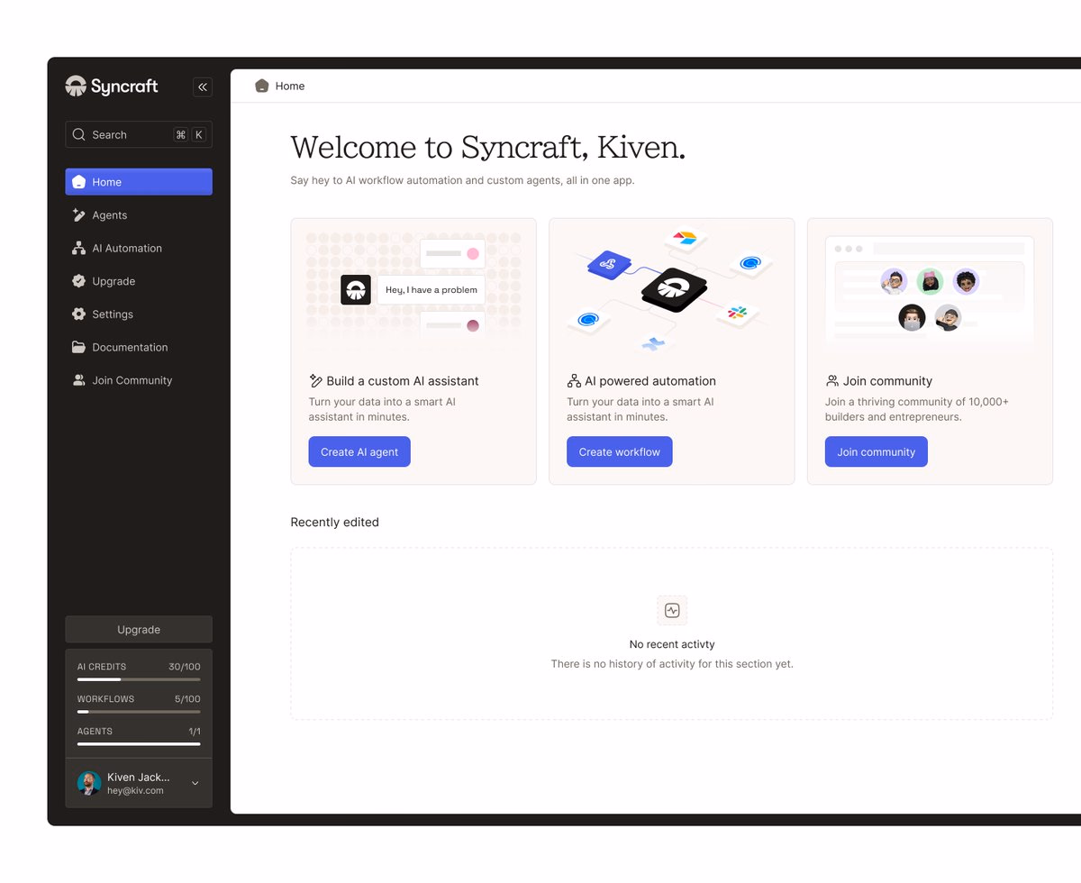 Dashboard for an AI company I enjoy making empty states! - Hamza