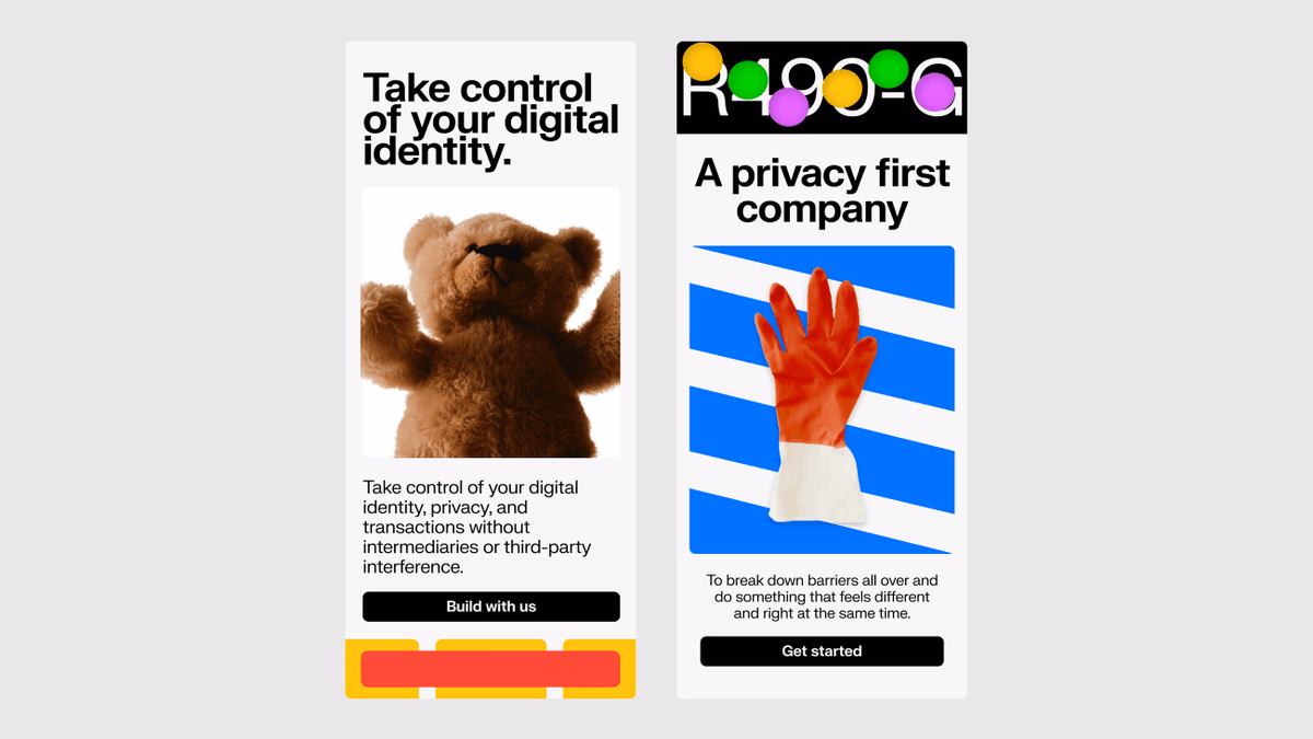 an experimental brand concept for a privacy company - Ayush Soni