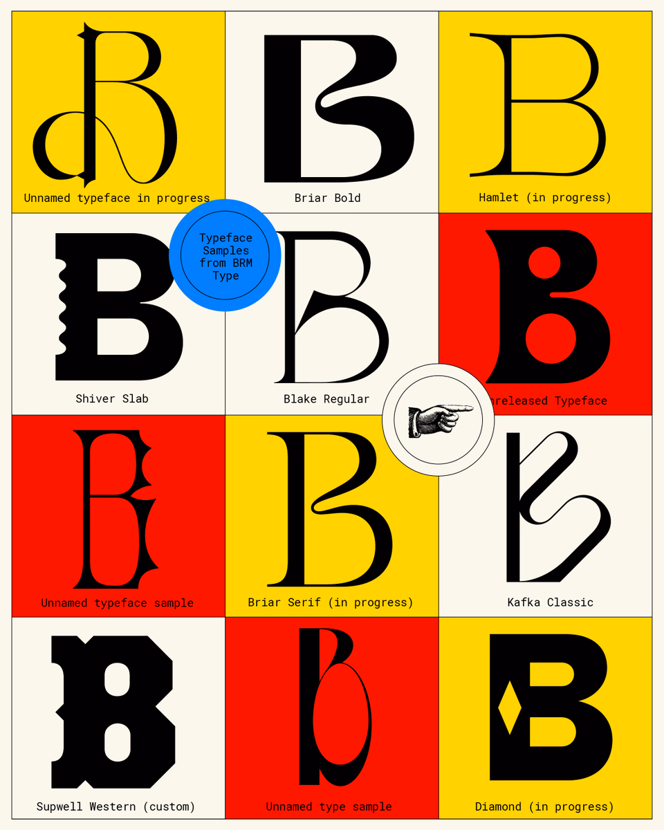 A few uppercase B experimental letterforms - Barrett Reid-Maroney