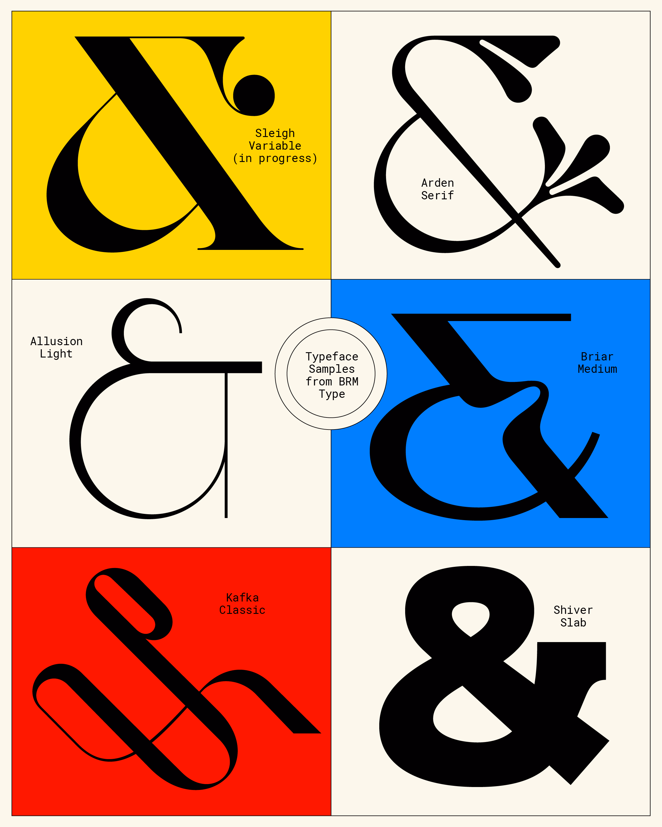 A few ampersand designs from my typeface library. See all of them h... - Barrett Reid-Maroney
