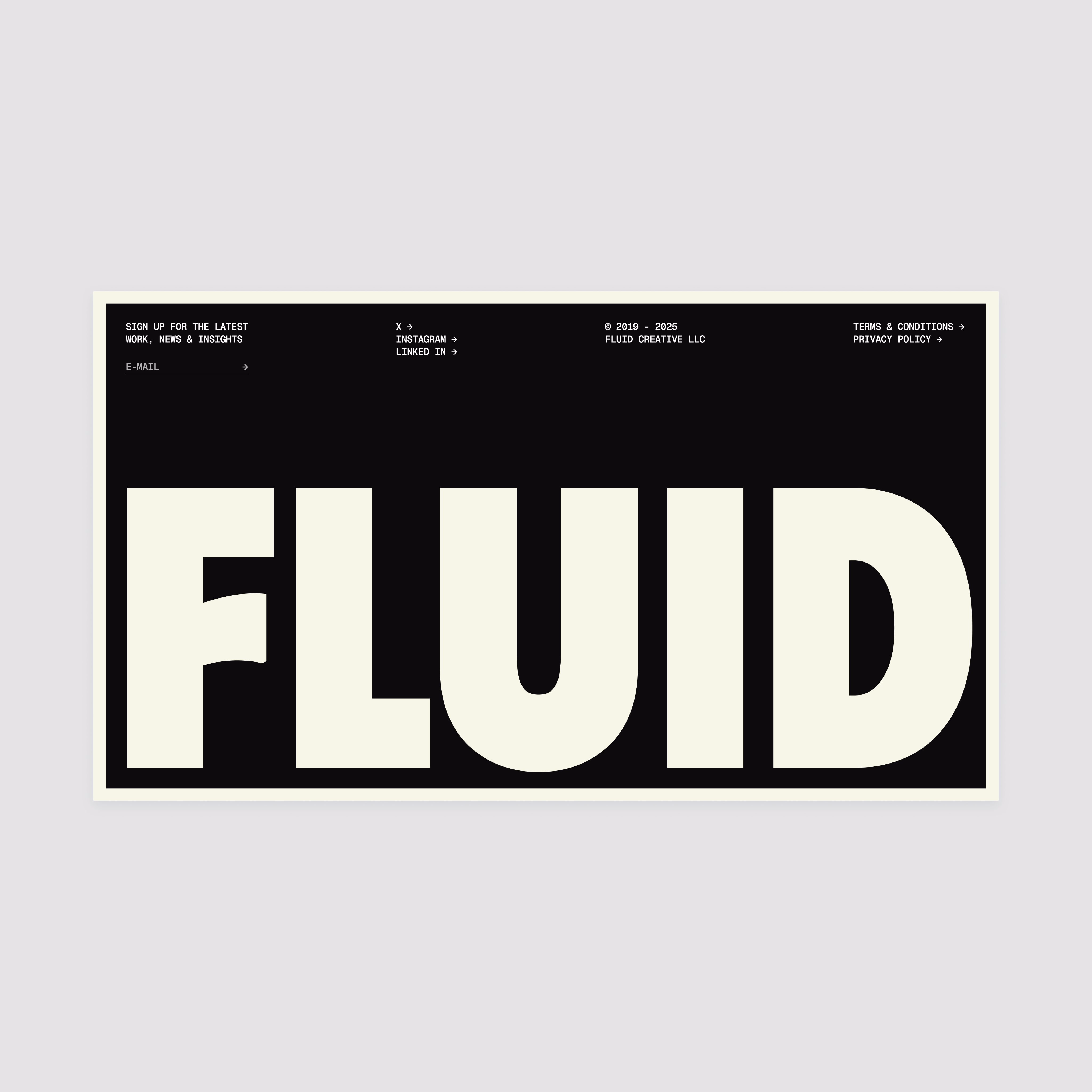 experimental hero section for Fluid - Cedrik Stephen