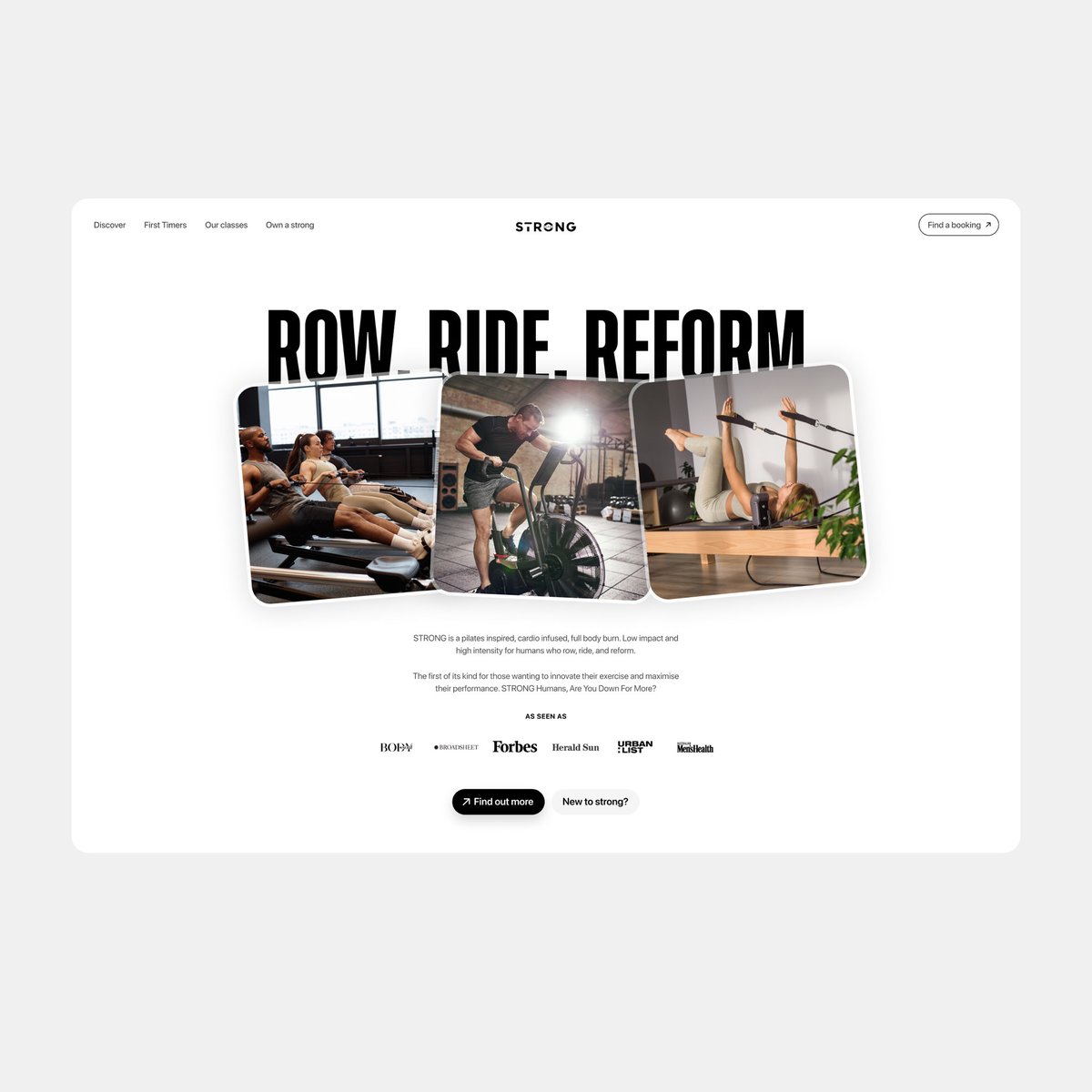 Concept hero section design for one of Australia's leading fitness... - Rahul Luthra