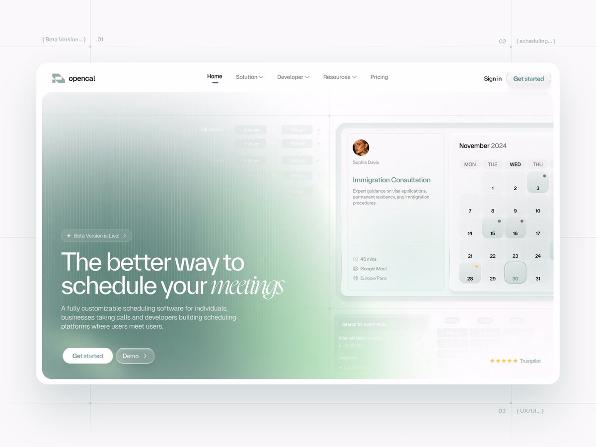 Scheduling shouldn’t feel outdated. Clean, soft, and intuitive - th... - QClay Design