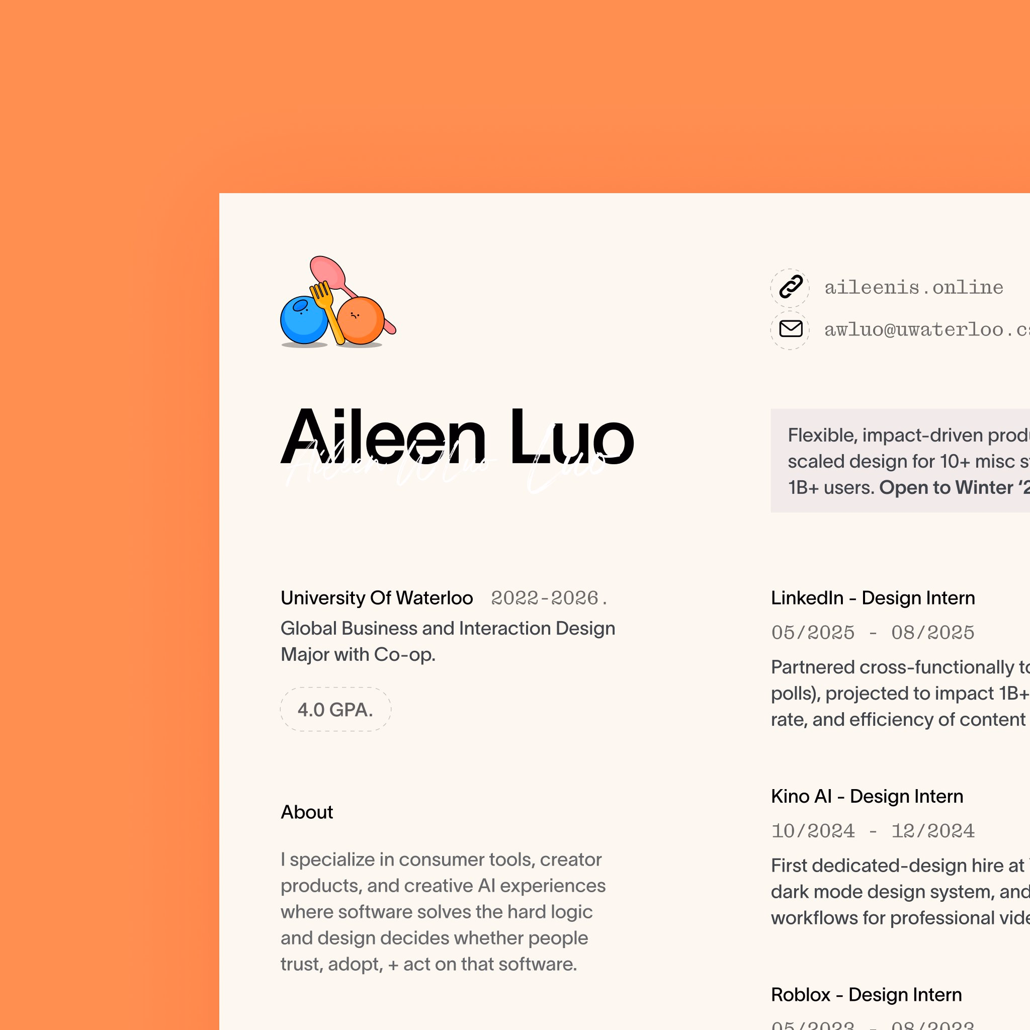 getting into winter design internship prep! should i keep the blobs... - aileen ⁂