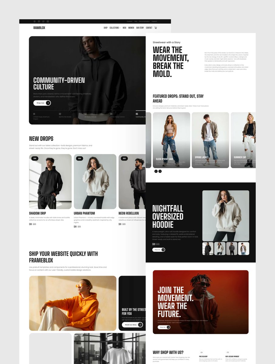 E-commerce Landing Page Template for Framer Built with Frameblox Co... - Solt Wagner