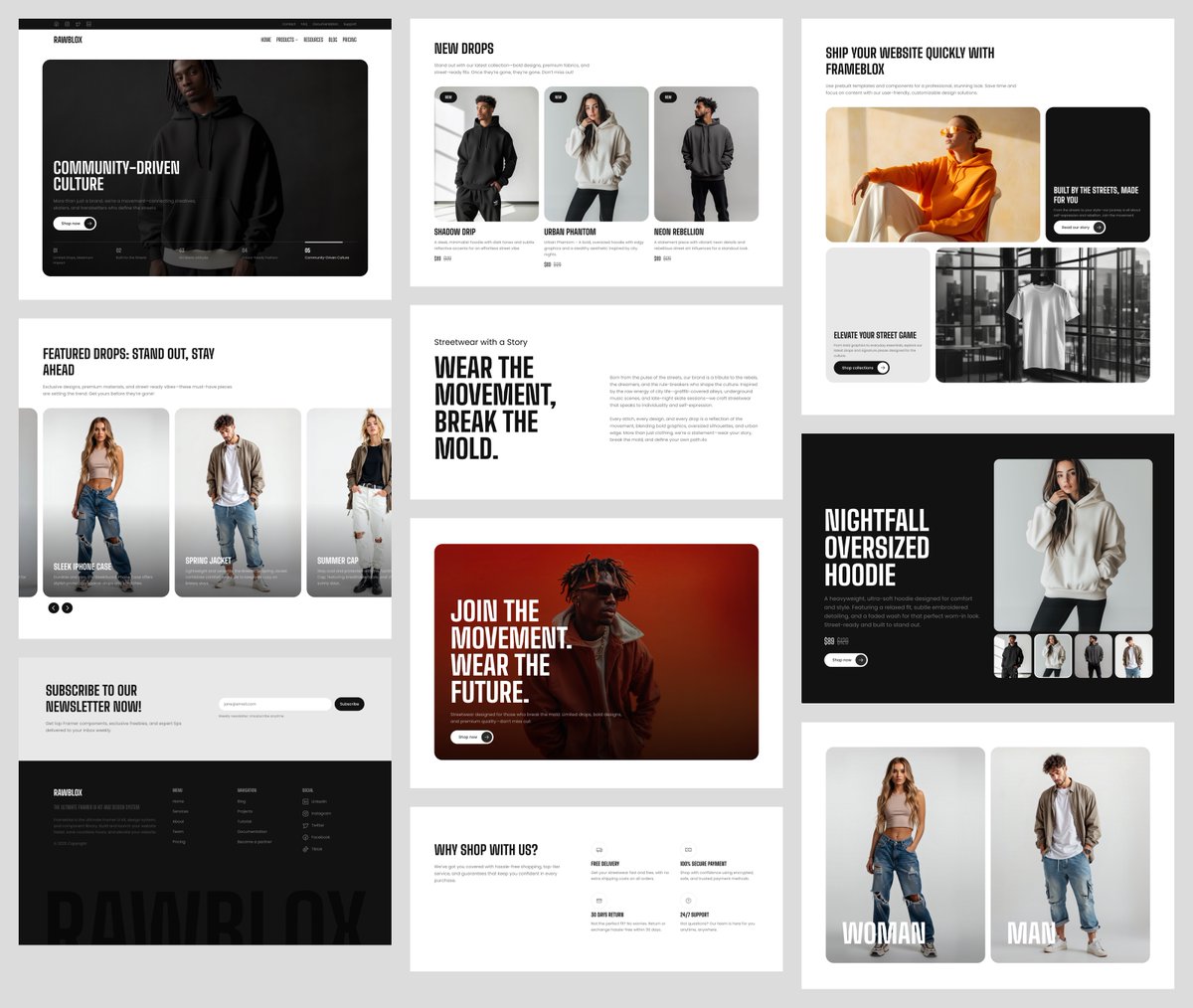 E-commerce Shop Landing Page Template for Framer Built with Framebl... - Solt Wagner