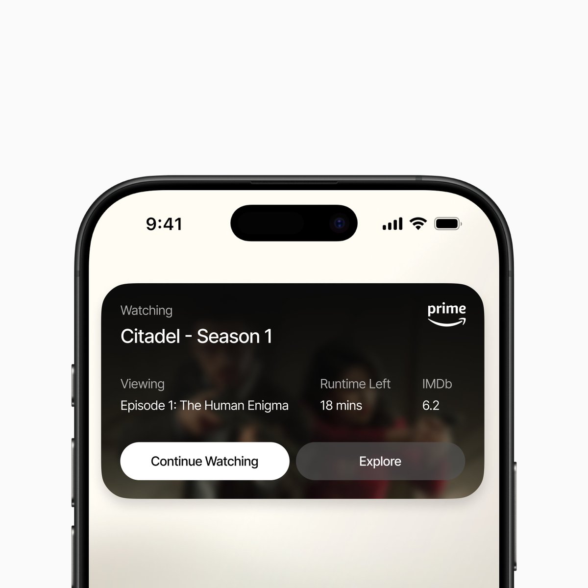 ✦ Amazon Prime Web Series widget – UI concept. - Mihir Modi