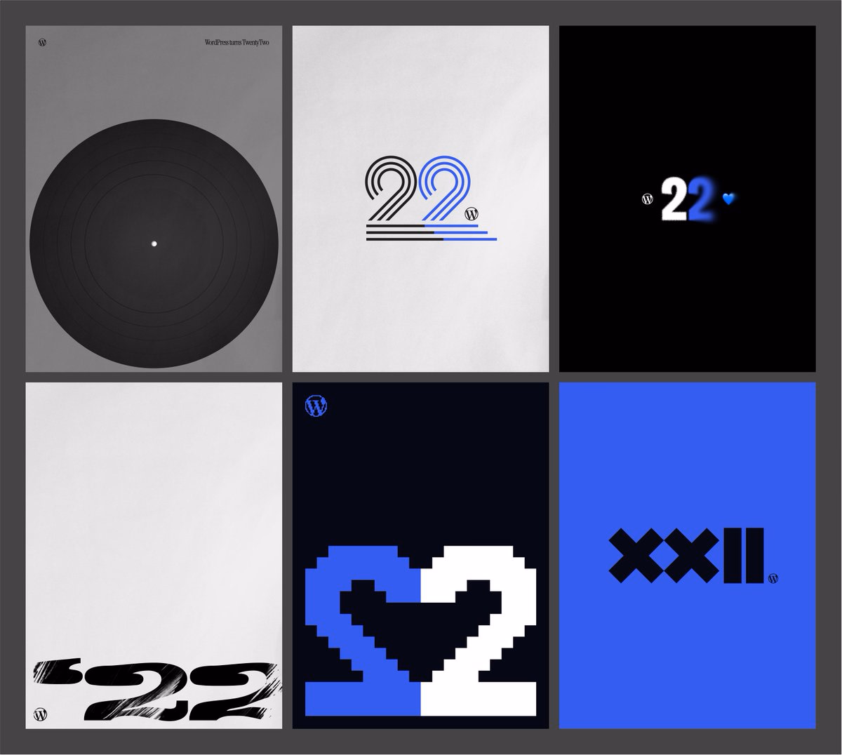 Some posters for 22nd birthday of WordPress. - Marko