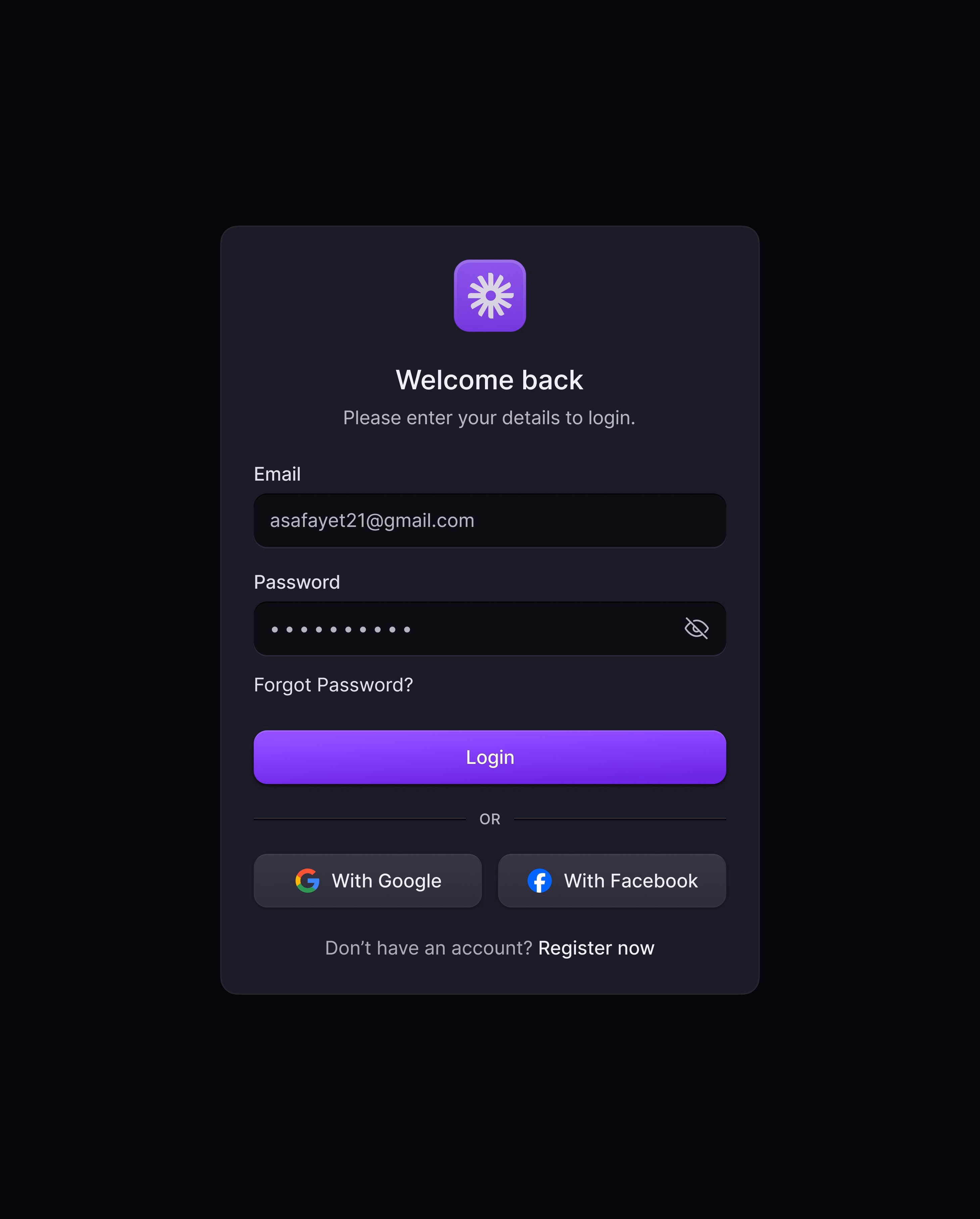 The best login page you've seen today - Ahmed