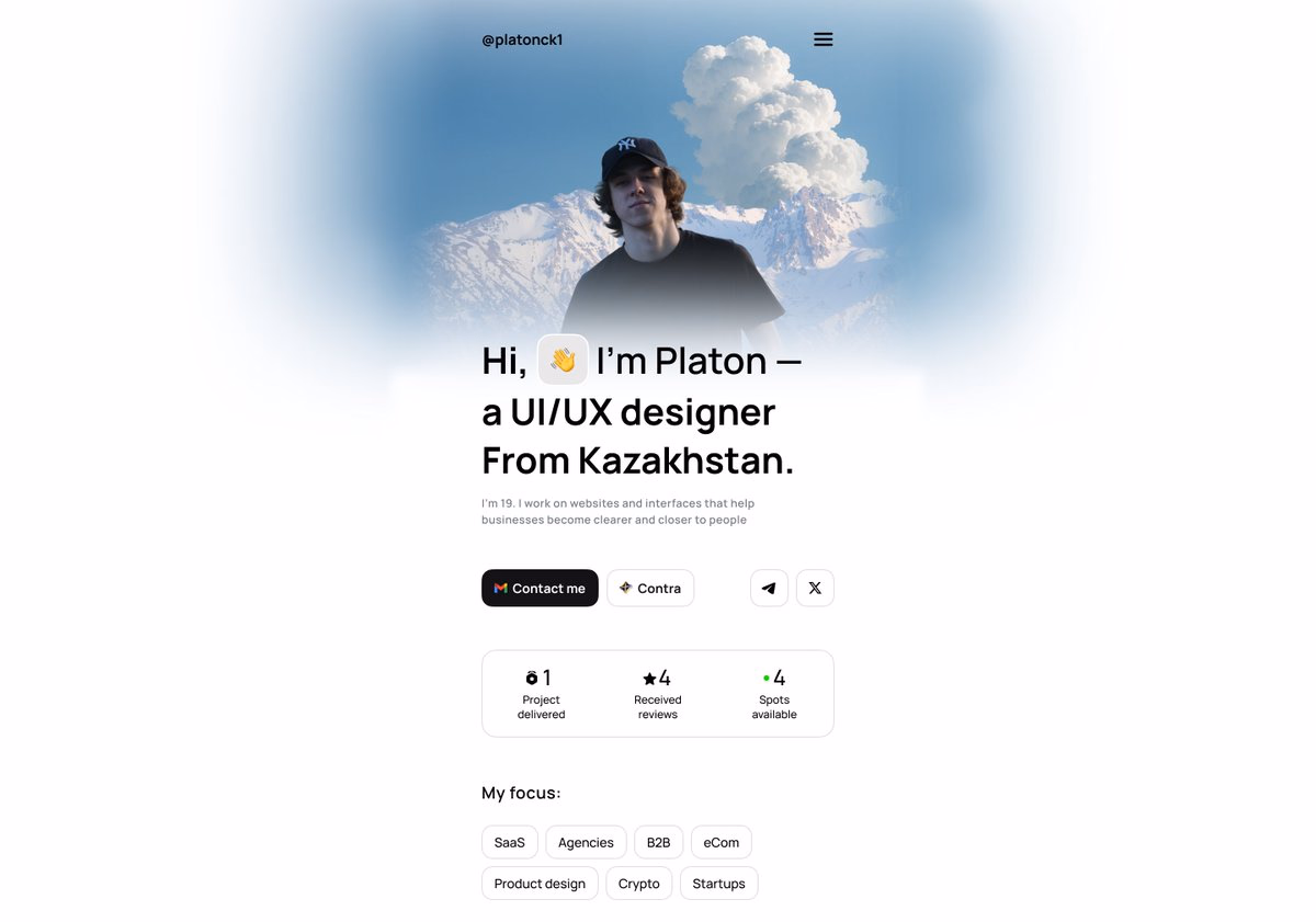 Redesigned my site — now it's the width of a regular phone Soon I’l... - Platon Ilyushin