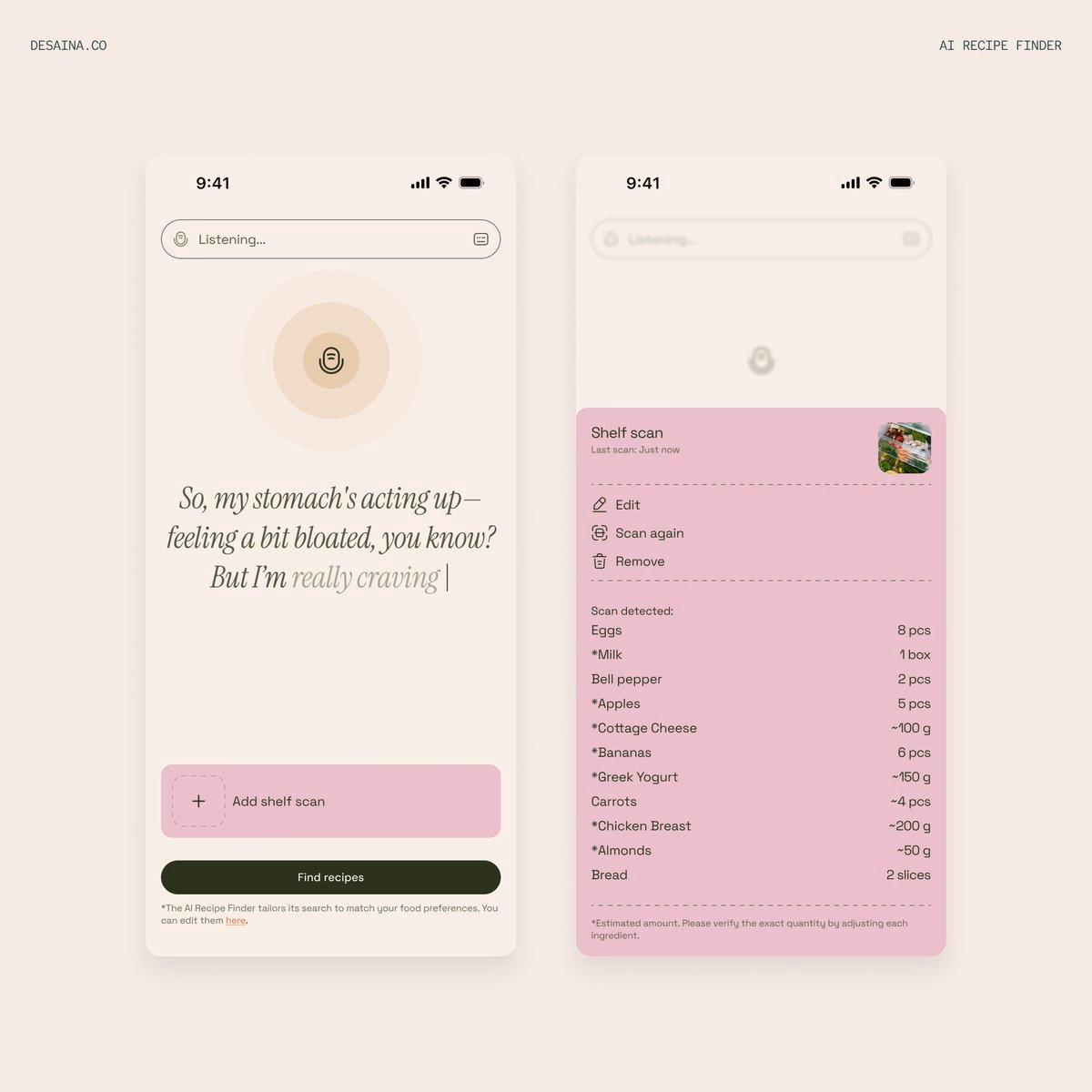028 // AI Recipe Finder - Aina