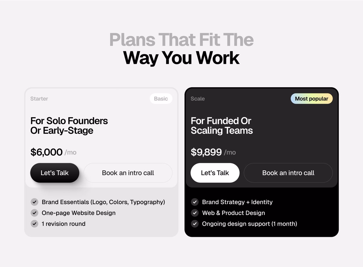 Pricing cards - Hossein Fathi