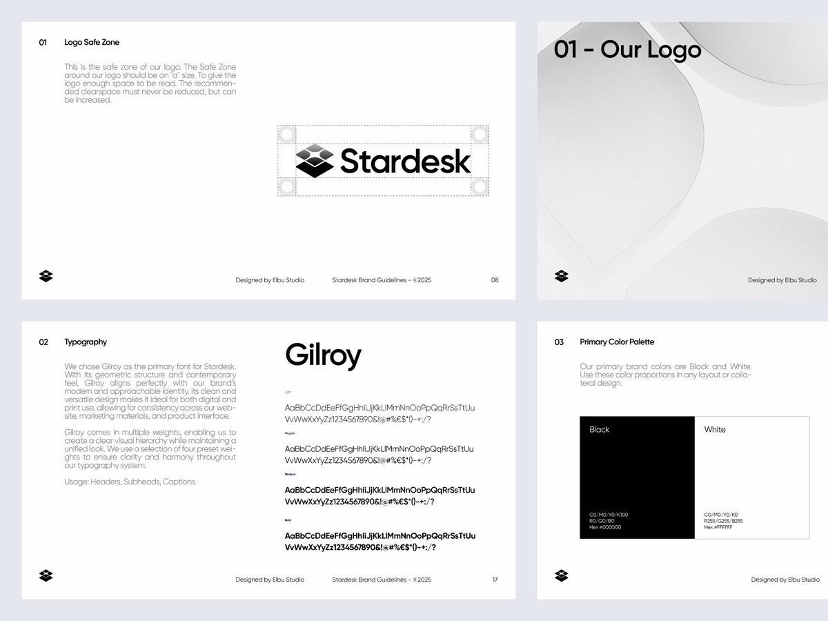 02 - Stardesk Brand Guidelines Logo safezone Typography Primary Col... - Burak Bal