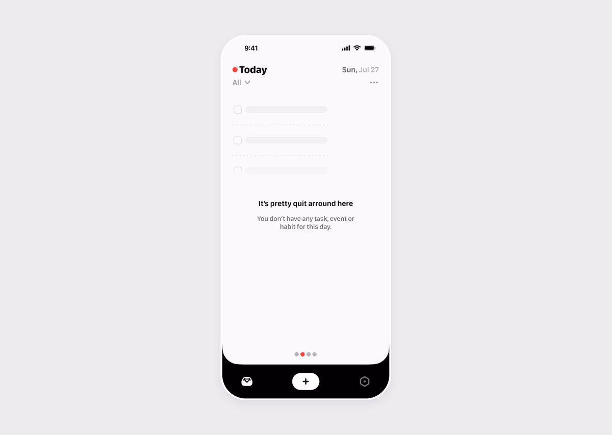 Empty state for my todo list app. - Pierre Jacquel