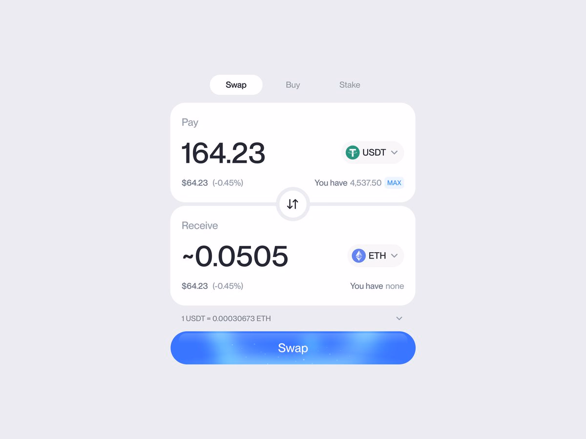 Token Swap - Light mode - David