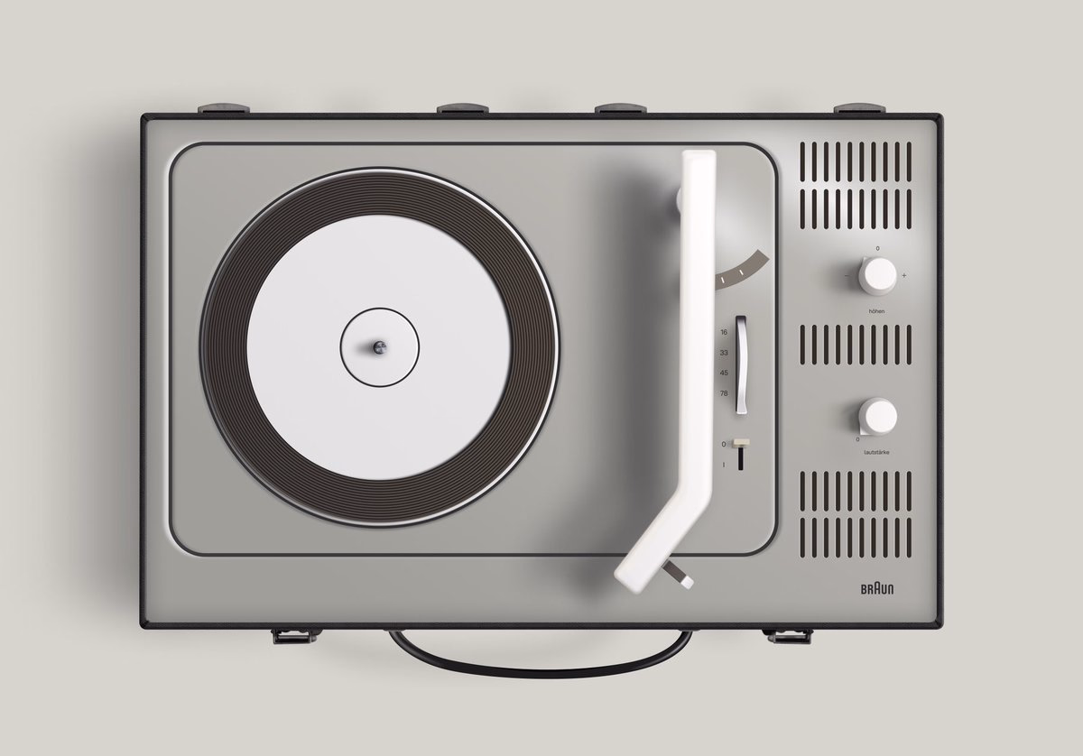 Braun PVC—4 Record Player Illustrated in @figma - Lee Black