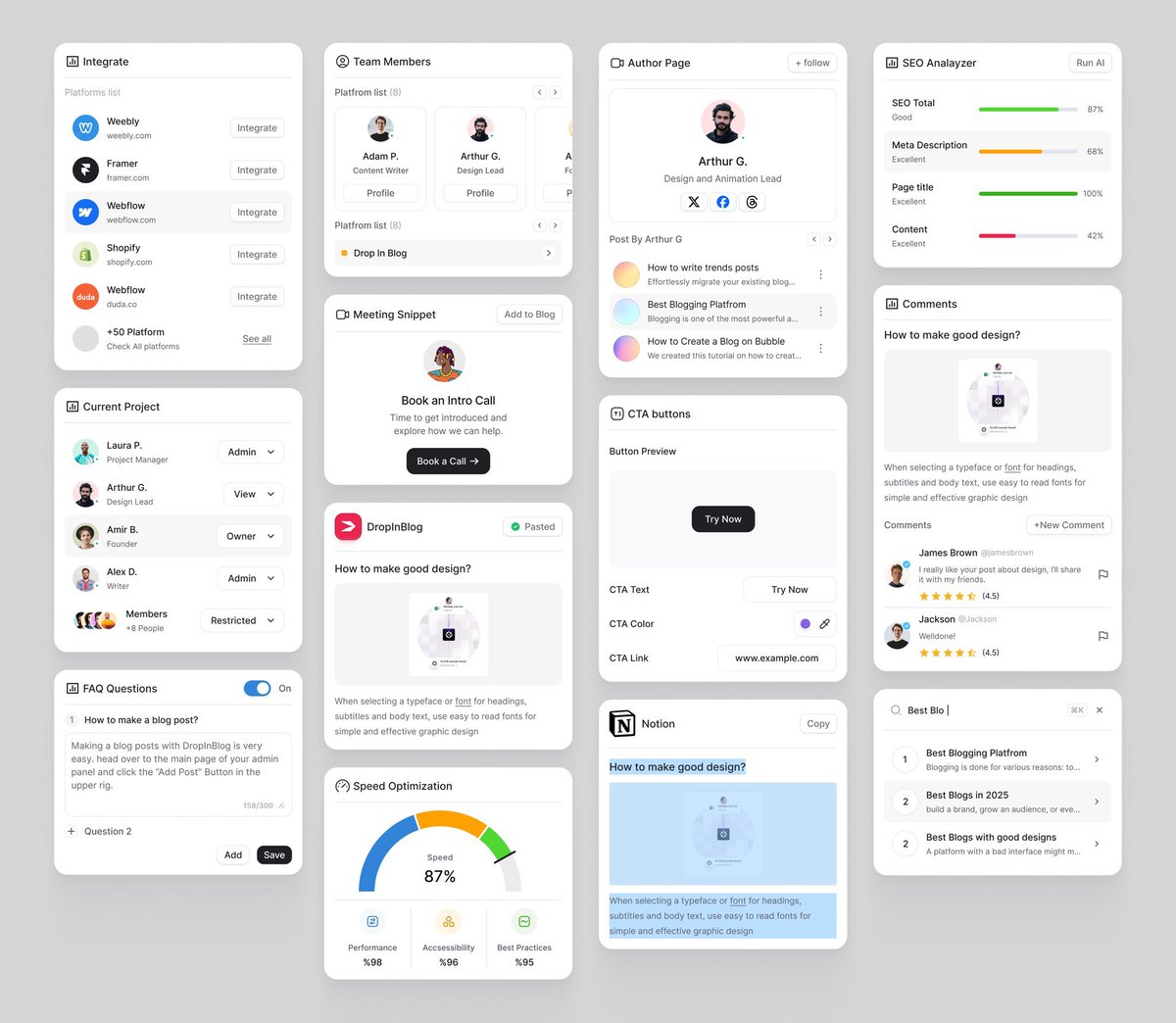 UI visuals for website redesign - Marina Budarina