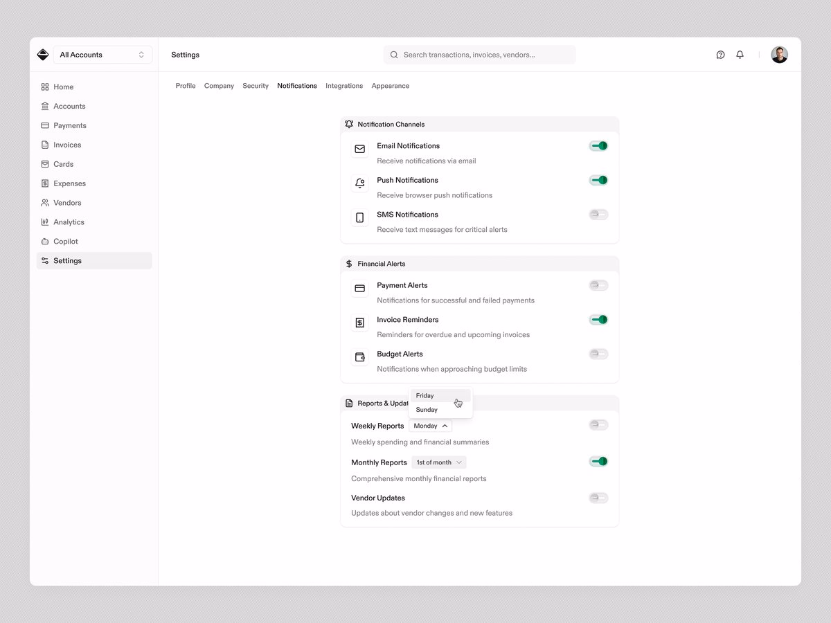 Notifitication Settings & Details @gestures_studio - Ragip Diler