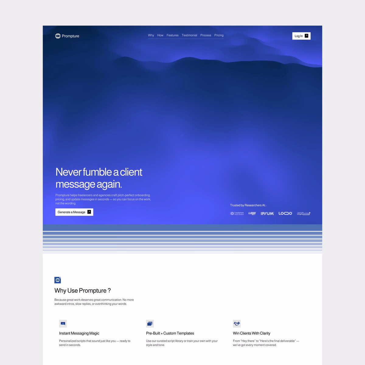 i can also redesign the first two sections of your website like the... - Tanbir.