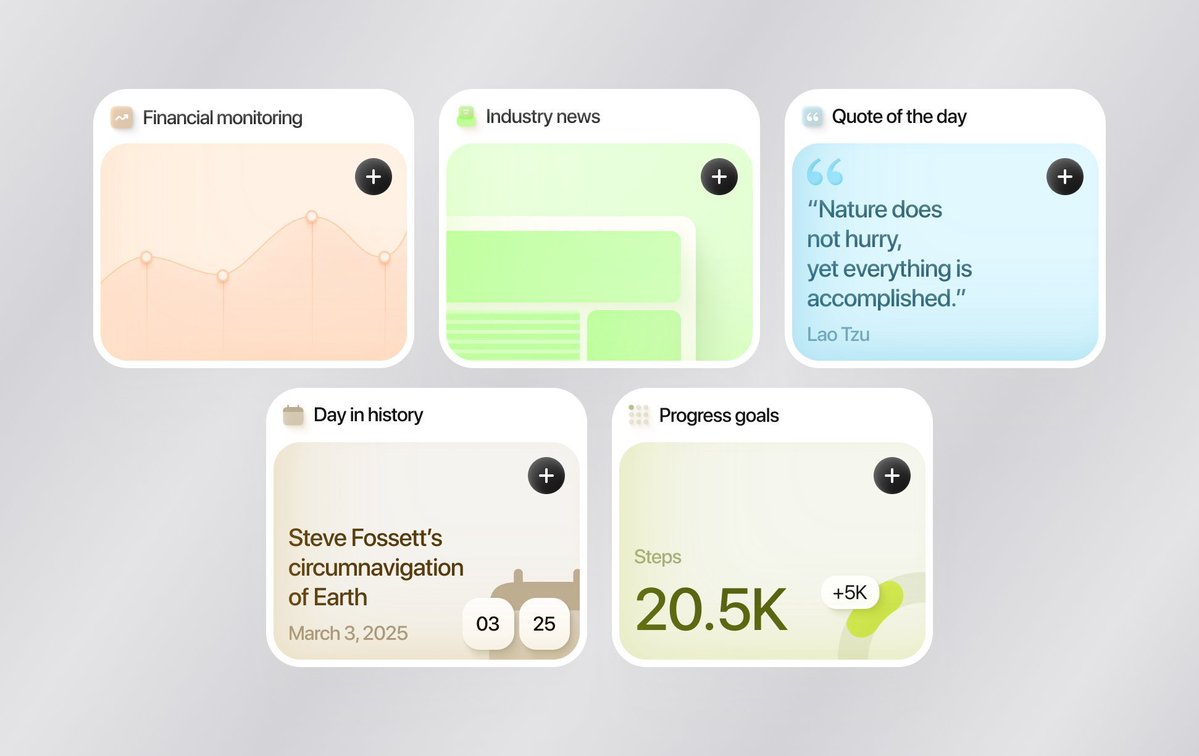 Designed these widgets in ~ 2 hours. - Marcel