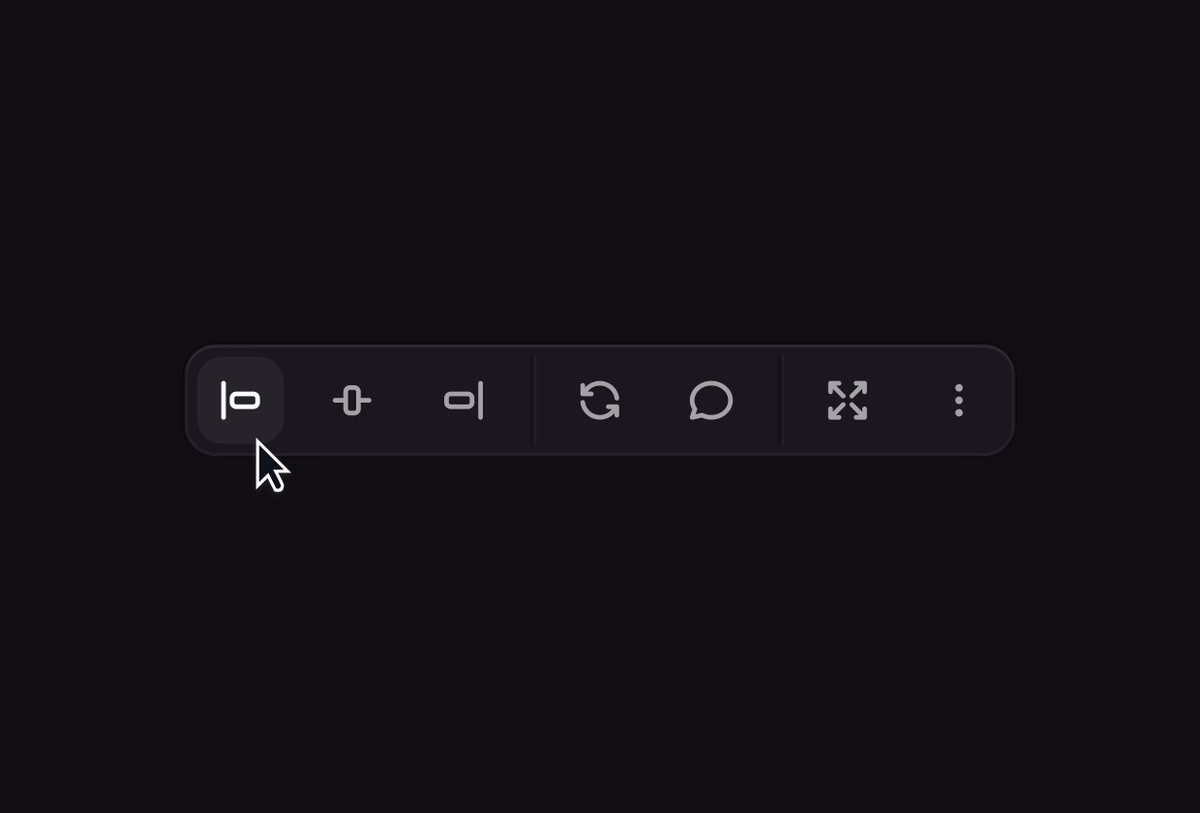 toolbar component - marcel