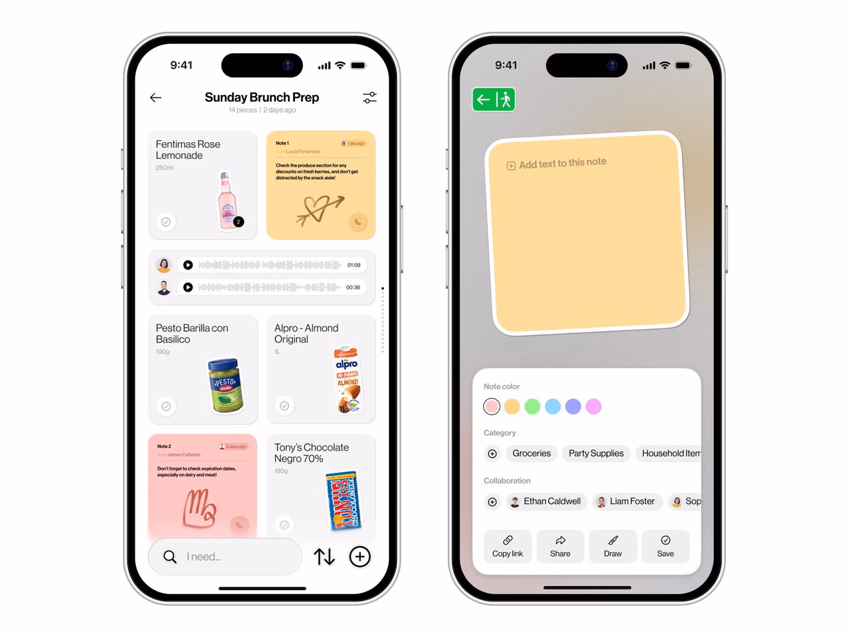 add notes to the shopping list - prosku.a