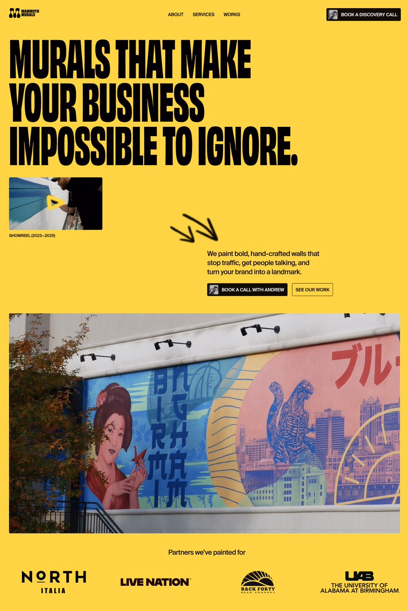 Some more design shots for Mammoth Murals' website redesign. We're... - Huy Nguyen