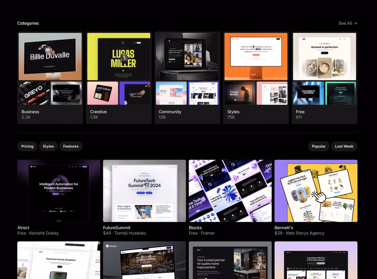 The @framer marketplace just got an update - Marc Kuiper